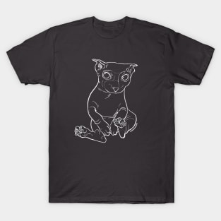 Bingus Cat White Line T-Shirt